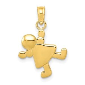 Million Charms 10k Yellow Gold Little Girl Charm